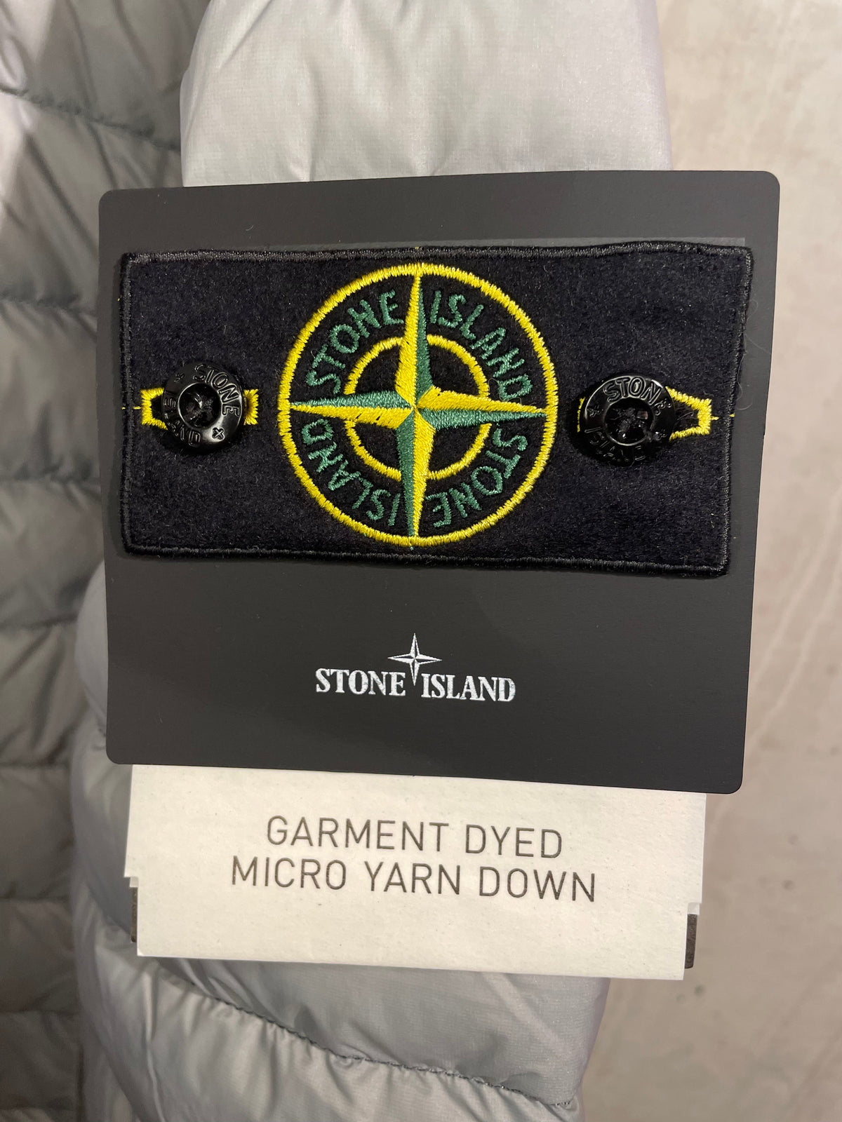 Stone Island garment-dyed hooded down jacket in grey - additional product photo 4
