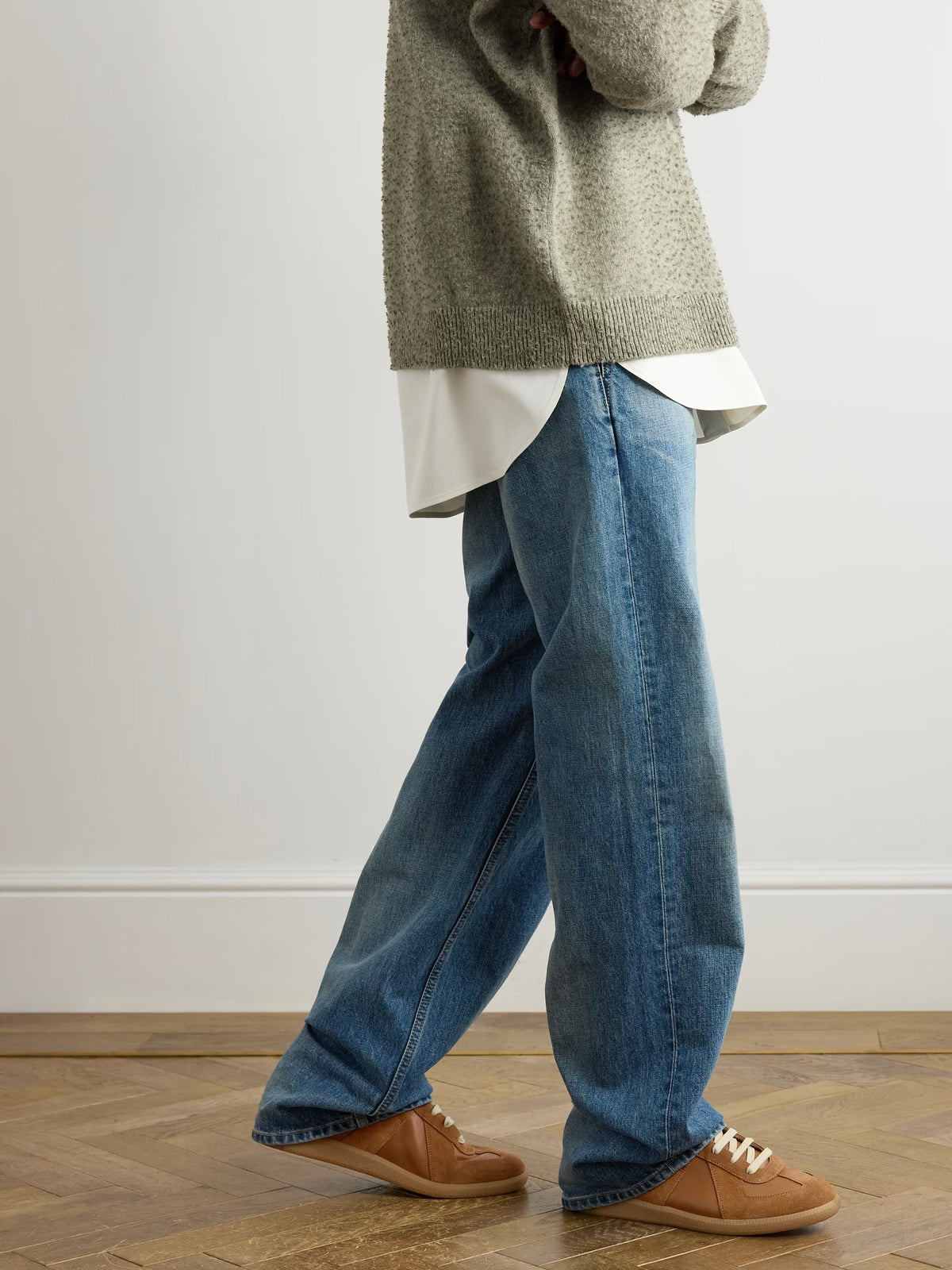 Maison Margiela Replica leather and suede sneakers - additional product photo 4